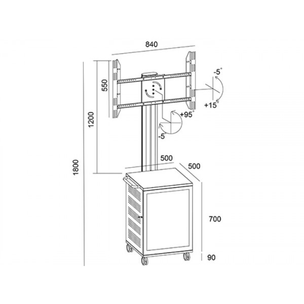Мобильная стойка для ЖК-дисплея 40" - 60" M7761