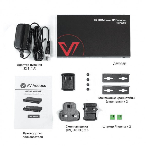 Декодер 4K AV over IP AV Access 4KIP200D