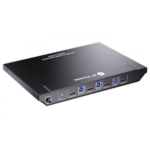 4K USB-C & HDMI KVM коммутатор AV Access 4KSW41C-KVM