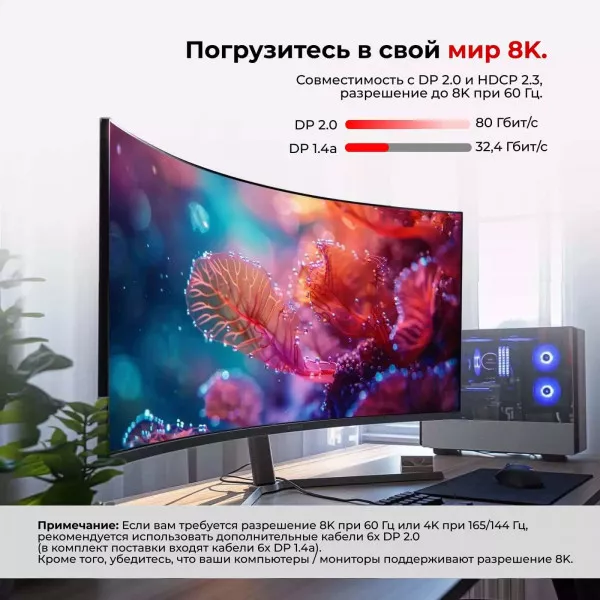 Док-станция KVM AV Access iDock D23 8K DisplayPort