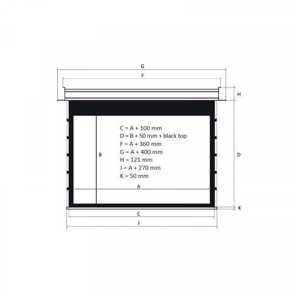 Экран с электроприводом встраиваемый Kauber InCeiling Tensioned BT Cinema, 104"