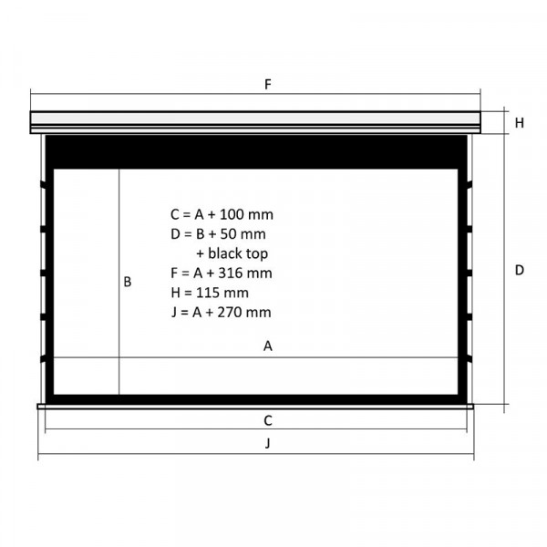 Экран с электроприводом Kauber Red Label Tensioned BT Cinema, 122" 16:9 Clear Vision