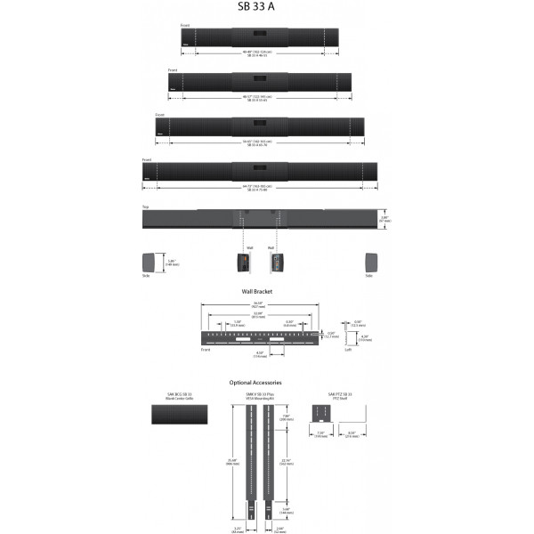 Саундбар с регулируемой шириной Extron SB 33 A