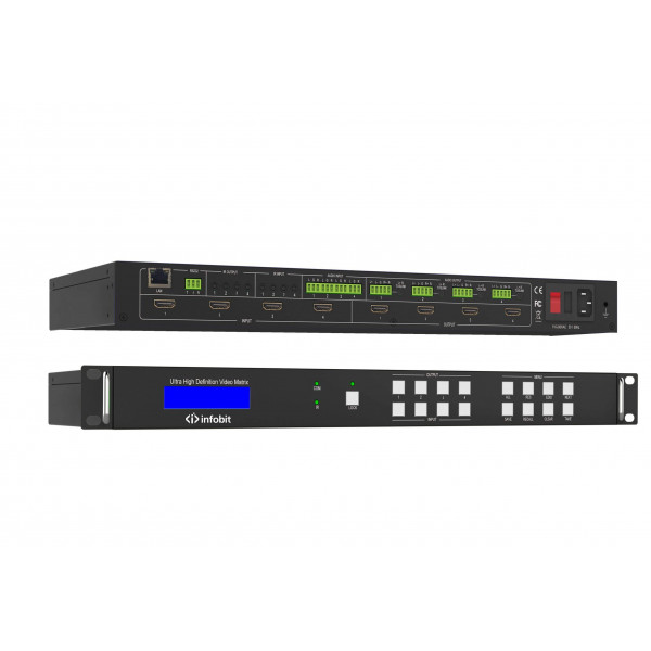 Матричный коммутатор с функцией видеостены Infobit iMatrix H44HAW Матричный коммутатор с функцией видеостены Infobit iMatrix H44HAW