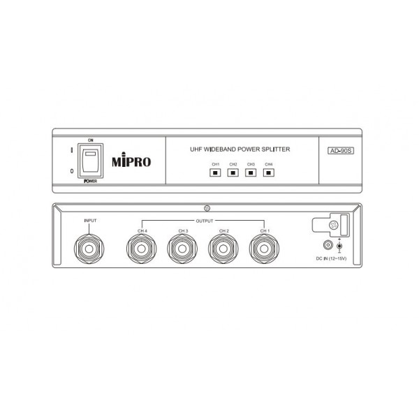UHF Широкополосный антенный разветвитель Mipro AD-90S