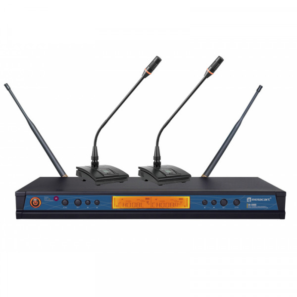 Радиосистема Relacart ER-5900MW (2-канальный приёмник + 2 микрофона «гусиная шея..
