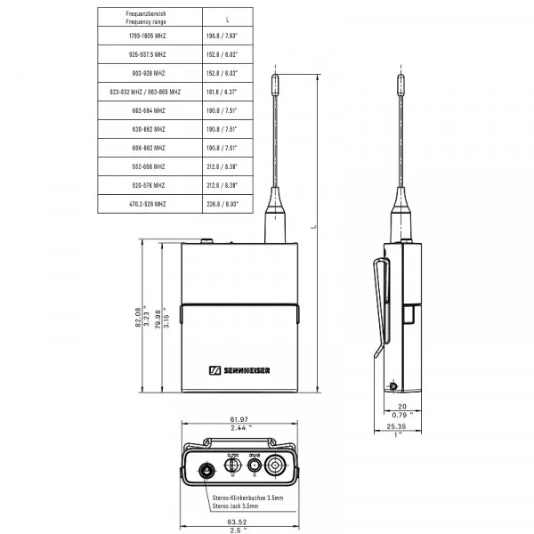Sennheiser Evolution Wireless Digital EW-D SK BASE SET Q1-6