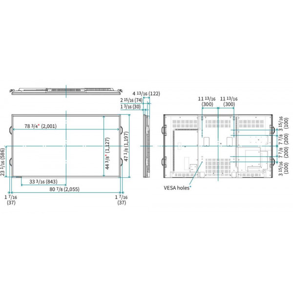 Широкоформатный дисплей 90" PN-R903A