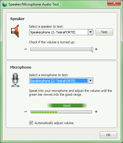 Использование платформы TesiraFORTÉ с интерфейсом аудиосигнала USB с приложениями Microsoft Lync, WebEx или Skype: изображение 7