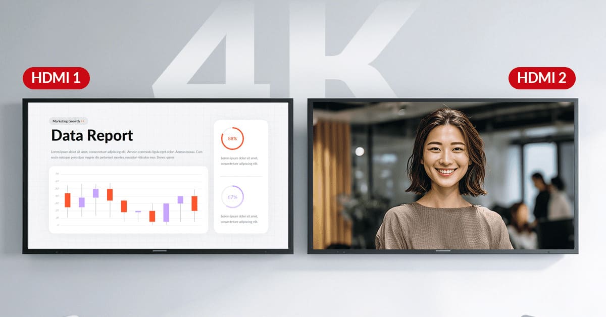 Четкость 4K на двух мониторах для двойной продуктивности