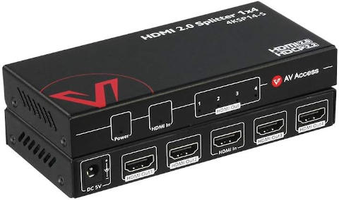 Сплиттер HDMI 1×4 AV Access 4KSP14-S с понижающим масштабированием