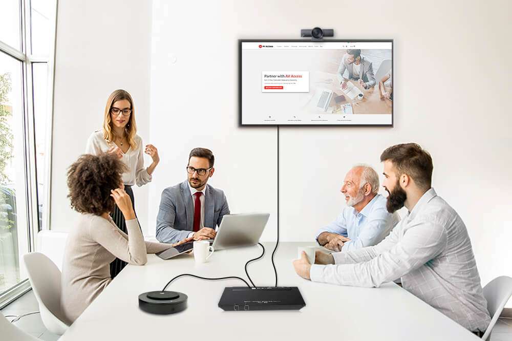 Комплект для гибридной конференции с проводным входом