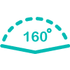 Широкий угол обзора 160°