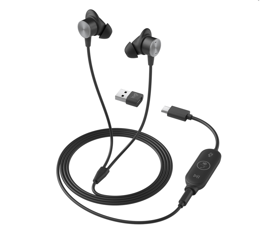 Проводная гарнитура с микрофоном Logitech Zone Wired Earbuds