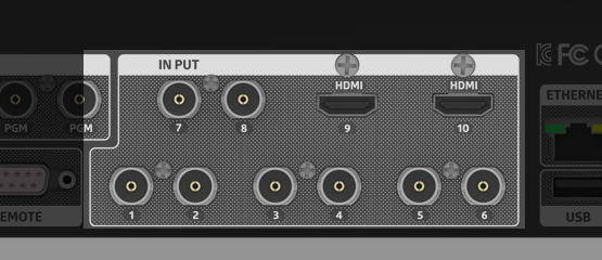 Все входы могут принимать сигналы Fill & Key