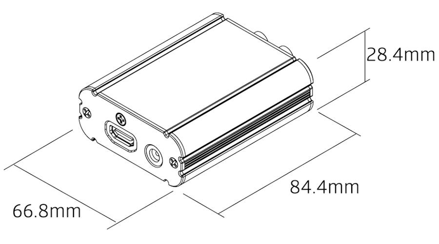 Размеры ez-hs (HDMI to 3G/HS/SD-SDI)