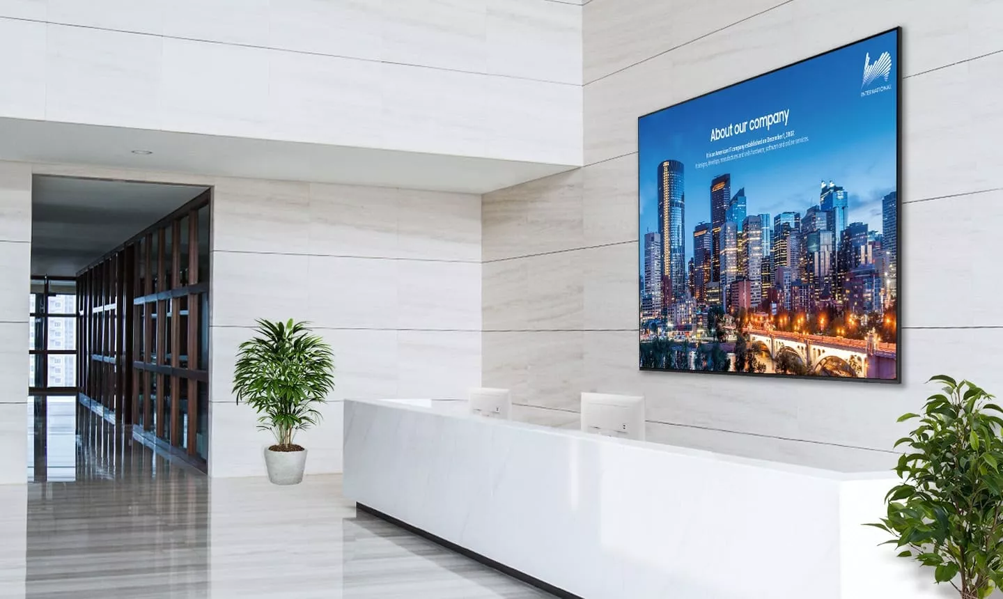 Тонкий современный дисплей, привлекающий внимание