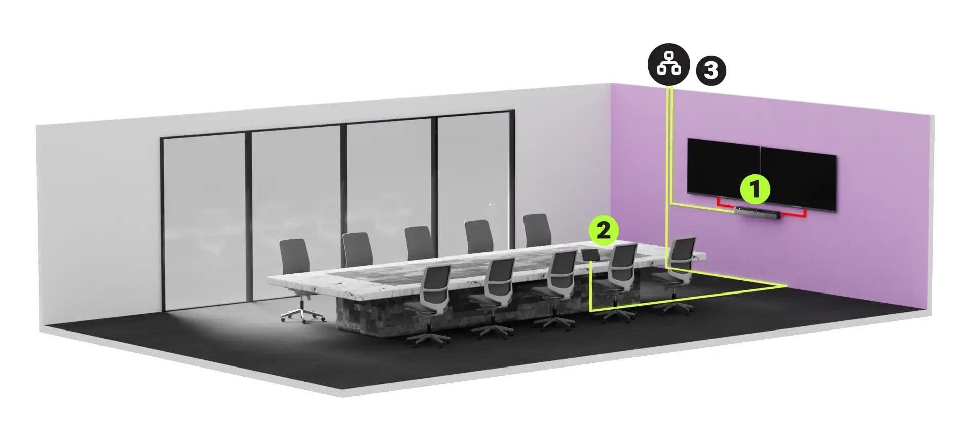 Переговорная среднего размера