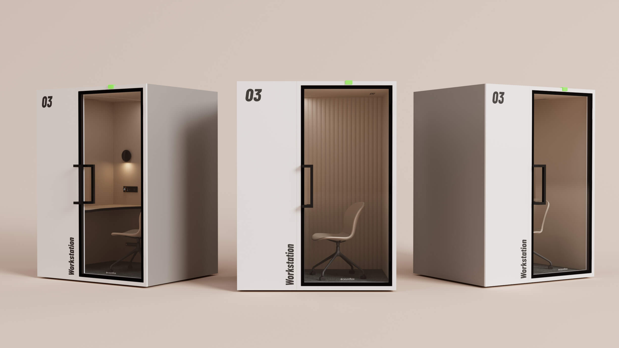 3 варианта комплектации кабин ART'POD на одного