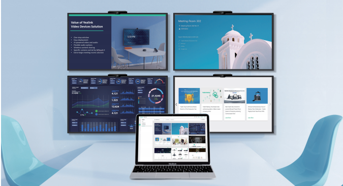 Yealink RoomCast - настраиваемый контент или потоковое мультимедиа